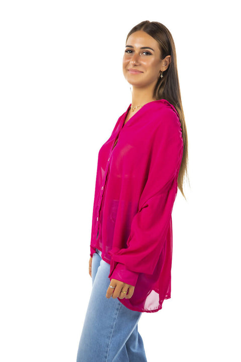 MY PEANUT Sheer Chiffon Shirt